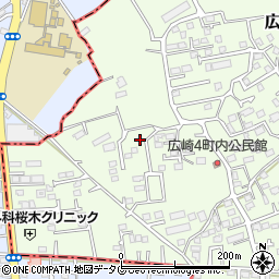 熊本県上益城郡益城町広崎1050-17周辺の地図