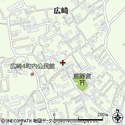 熊本県上益城郡益城町広崎1315-3周辺の地図