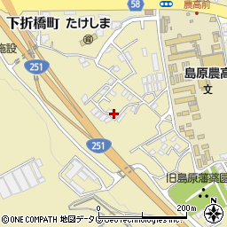 長崎県島原市下折橋町4636-27周辺の地図