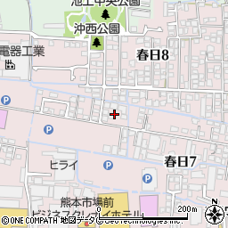 熊本県熊本市西区春日7丁目13周辺の地図