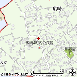 熊本県上益城郡益城町広崎1390-9周辺の地図