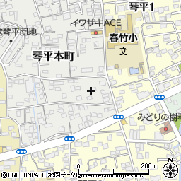 熊本県熊本市中央区琴平本町8周辺の地図