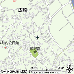 熊本県上益城郡益城町広崎1304-18周辺の地図