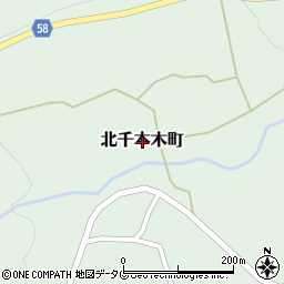 長崎県島原市北千本木町周辺の地図