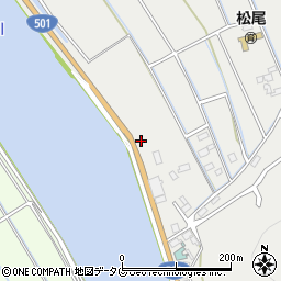 セブンイレブン熊本松尾町店周辺の地図