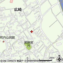 熊本県上益城郡益城町広崎1304-19周辺の地図