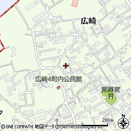 熊本県上益城郡益城町広崎1389周辺の地図