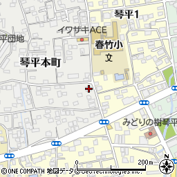 熊本県熊本市中央区琴平本町8-5周辺の地図