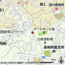 長崎市役所　中央総合事務所地域整備１課白鳥合同管理事務所周辺の地図