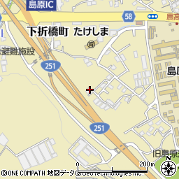 長崎県島原市下折橋町4636-11周辺の地図