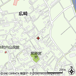熊本県上益城郡益城町広崎1304-17周辺の地図
