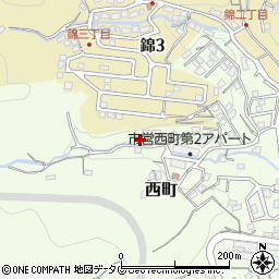 長崎県長崎市西町周辺の地図