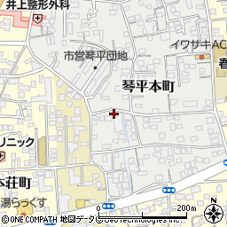 熊本県熊本市中央区琴平本町10-31周辺の地図