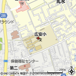 熊本県上益城郡益城町馬水35周辺の地図