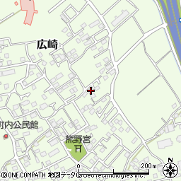 熊本県上益城郡益城町広崎1304周辺の地図