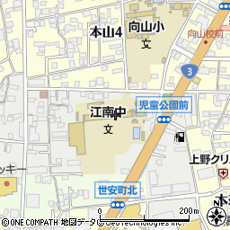 熊本市立江南中学校周辺の地図