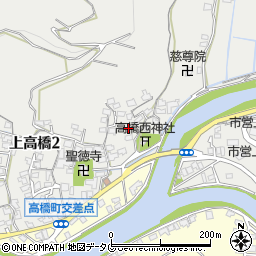 熊本県熊本市西区上高橋周辺の地図
