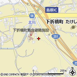 長崎県島原市下折橋町周辺の地図