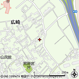 熊本県上益城郡益城町広崎1304-11周辺の地図