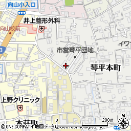 熊本県熊本市中央区琴平本町4-29周辺の地図