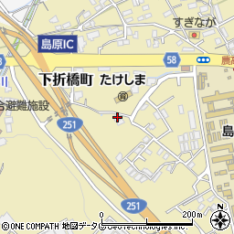 長崎県島原市下折橋町4605周辺の地図
