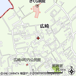 熊本県上益城郡益城町広崎1367-2周辺の地図
