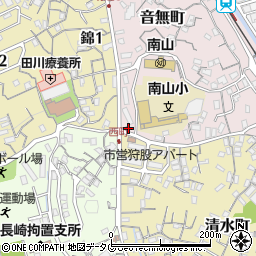 長崎県長崎市音無町10-2周辺の地図