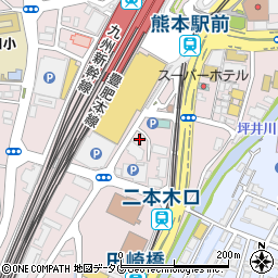 トラストパークハッピー・パーク熊本駅前駐車場周辺の地図