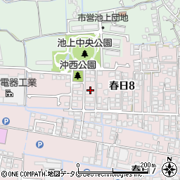熊本県熊本市西区春日8丁目13周辺の地図