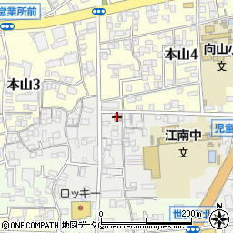 熊本本山郵便局周辺の地図