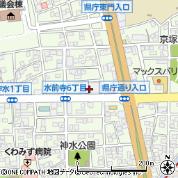 熊本銀行 監査部周辺の地図