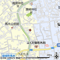 熊本県上益城郡益城町馬水822周辺の地図