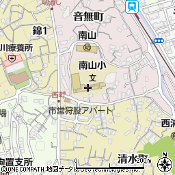 長崎南山小学校周辺の地図