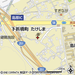 長崎県島原市下折橋町4554周辺の地図