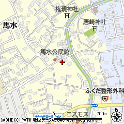 熊本県上益城郡益城町馬水681周辺の地図