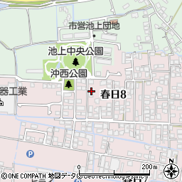 熊本県熊本市西区春日8丁目12周辺の地図