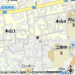 ファミリーマート熊本本山４丁目店周辺の地図