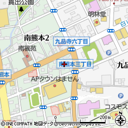 かんてい局　南熊本店周辺の地図