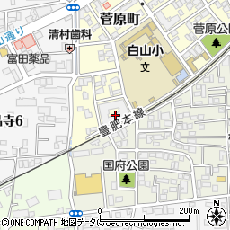 熊本県熊本市中央区菅原町13周辺の地図