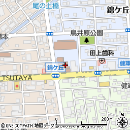 熊本市東部公民館周辺の地図