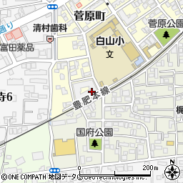 熊本県熊本市中央区菅原町13-1周辺の地図