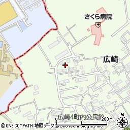 熊本県上益城郡益城町広崎1344-1周辺の地図
