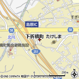 長崎県島原市下折橋町3773-1周辺の地図