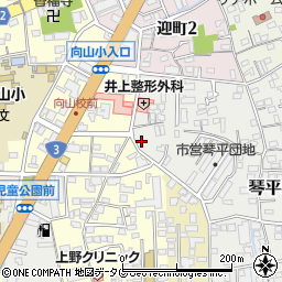 熊本県熊本市中央区琴平本町4-42周辺の地図