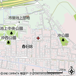 熊本県熊本市西区春日8丁目周辺の地図