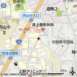 熊本県熊本市中央区本荘町周辺の地図