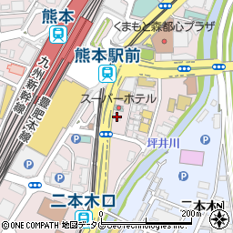 タイムズカー熊本新幹線白川口店周辺の地図