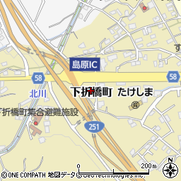 長崎県島原市下折橋町3778-3周辺の地図