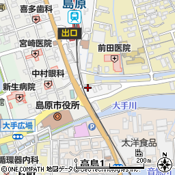 丸弐 島原店周辺の地図