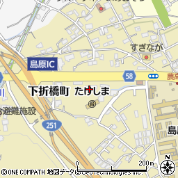 東七株式会社　島原営業所周辺の地図